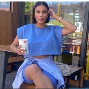 NWT ZARA ROUND NECK SWEATSHIRT WITH WIDE ARM OPENING